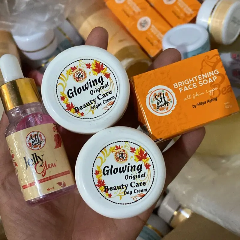 cream glowing bpom double malam sabun dan serum 3