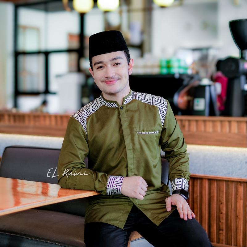 Product Introduction of Baju Koko El Rumi Araseo Lengan Panjang Kombinasi Batik Putih Kain Katun - Pria, Muslim 4