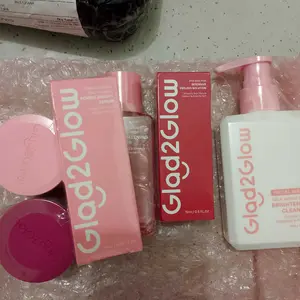 [Hemat] Glad2Glow 6in1 Super Glow Set -Niacinamide Body Serum+Niacinamide Cleaser+Brightening Moisturizer+Brightening Serum+Glowing Toner | Retinol Set For Retinol Body Serum +Moist+ Serum | Acne Set For Peeling Solution+Gel Cleanser Suitable for all skin