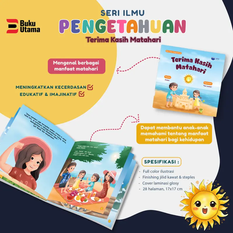 (ISI 4 BUKU) PAKET SERI ILMU PENGETAHUAN (Matahari, Tata Surya, Organ tubuh dan Pencernaan) Soft Cover 2