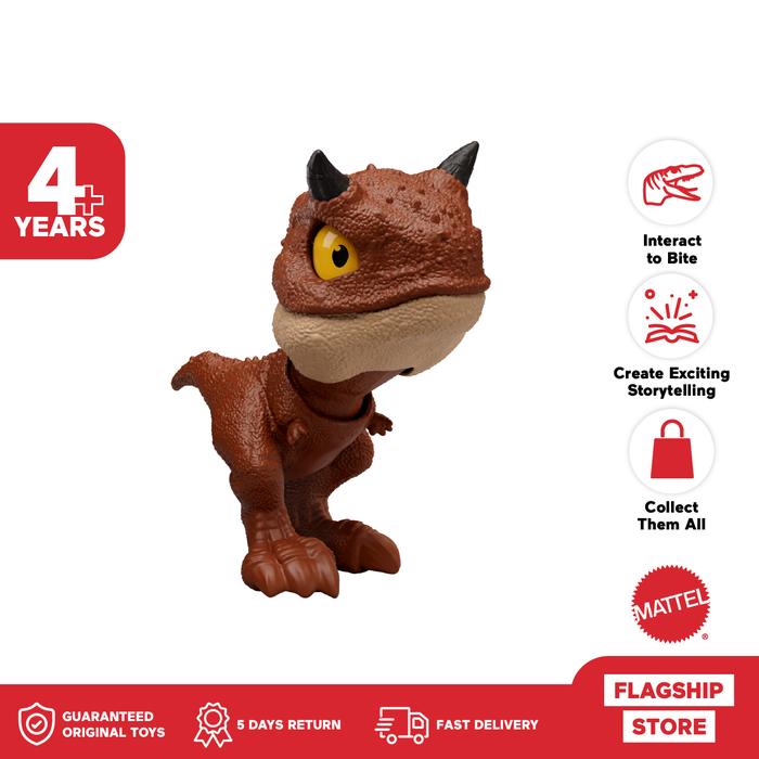 Gambar Jurassic World Mighty Little Biters Carnotaurus - Mainan Action Figure dari Mattel Indonesia_NEW Kota Tangerang Tokopedia