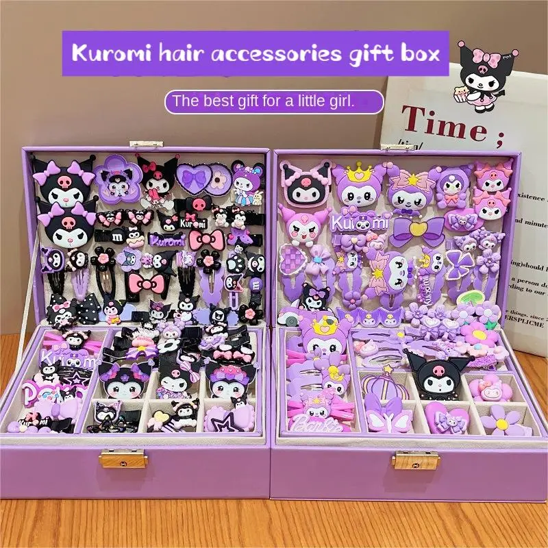 one set 2024 summer new style children's hair accessories gift set Kuromi princess super set hair band hair clip korean styles cute and sweet gift for girls