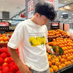 13DEGRES TSHIRT BOXY CUT 20s LEMON -Heavyweight- Tshirt kaos pria - Kaos boxy 20s - Oversize - Kaos tebal [UNISEX]