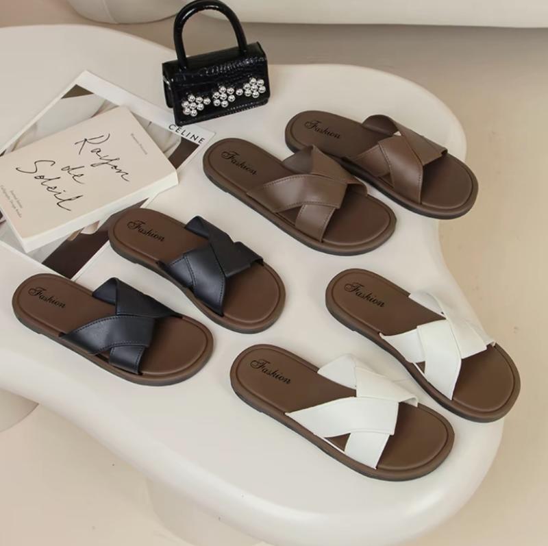 Dép Xỏ Ngón, Thời Trang Hàn Quốc, Dép Đế Bằng, Dép Lê Nữ, Giày Nữ, Kích Thước Lớn, Thiết Kế