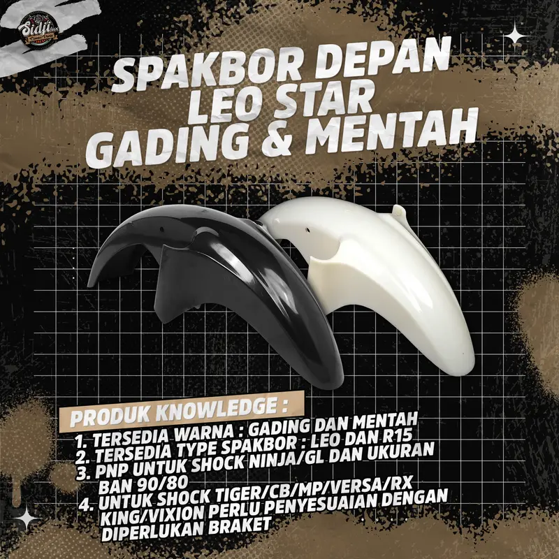 Spakbor Slebor Depan Leo R15 Shock Ninja Ban 90/80 Gading CB GL Megapro Tiger Ninja R RR Rx King Byson Vixion Motor Motorcycle 7