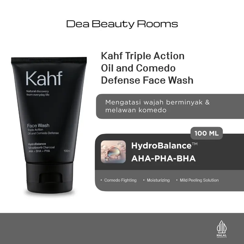 ￼Kahf Triple Action Oil and Comedo Defense Face Wash 100 ml - Facial Komedo 0