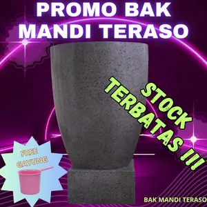 Bak mandi teraso Tipe Uin Yogya T70x45 CM Varian Grey