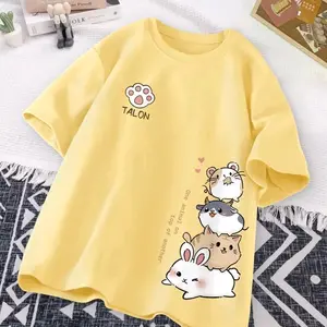 S-XXXXXXL (6XL) KAOS OVERSIZE TALON FOUR CAT BAJU ATASAN LENGAN PENDEK UNISEX CARTOON LUCU BIG SIZE XL XXL XXXL KOREAN STYLE FASHION COTTON COMBAD 24s KAOS DISTRO PREMIUM Adem Lembut Dan Nyaman Di Pakai