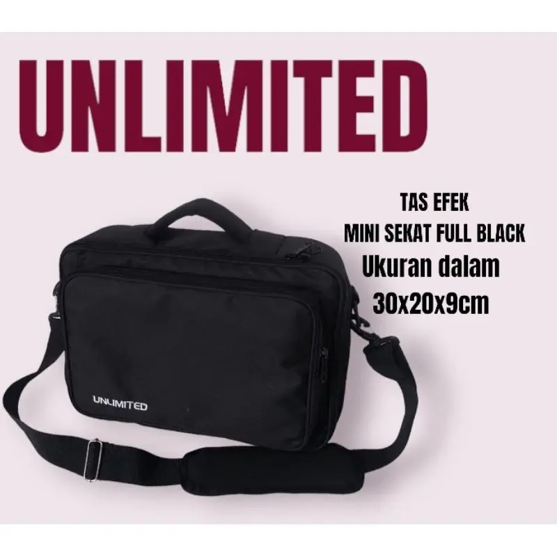 TAS SERBAGUNA MINI SEKAT FULL BLACK untuk gitar