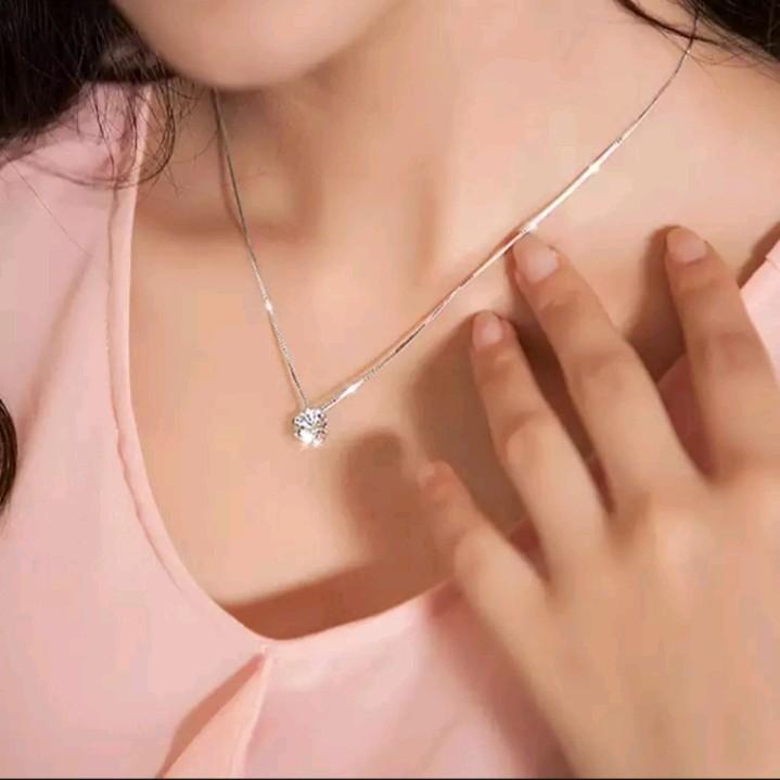 kalung wanita titanium mata satu silver terlaris best seller Kulit Emas Perak 0