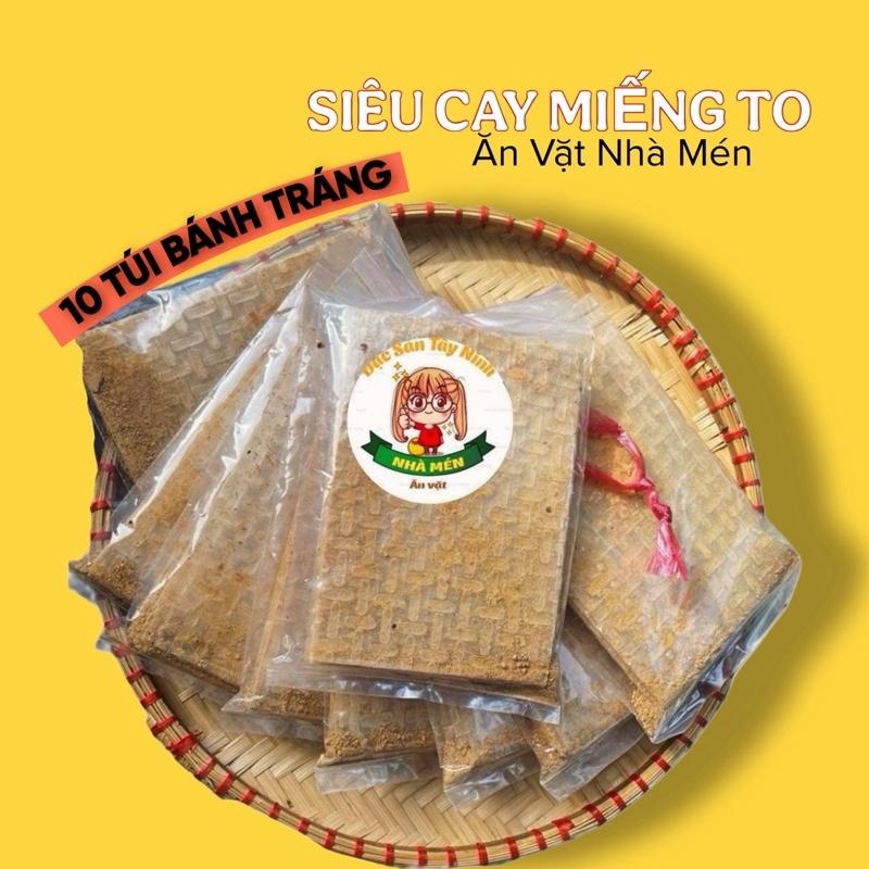    miếng to  10 bịch bánh tráng XÌ CAY  lắc muối ăn vặt snack 