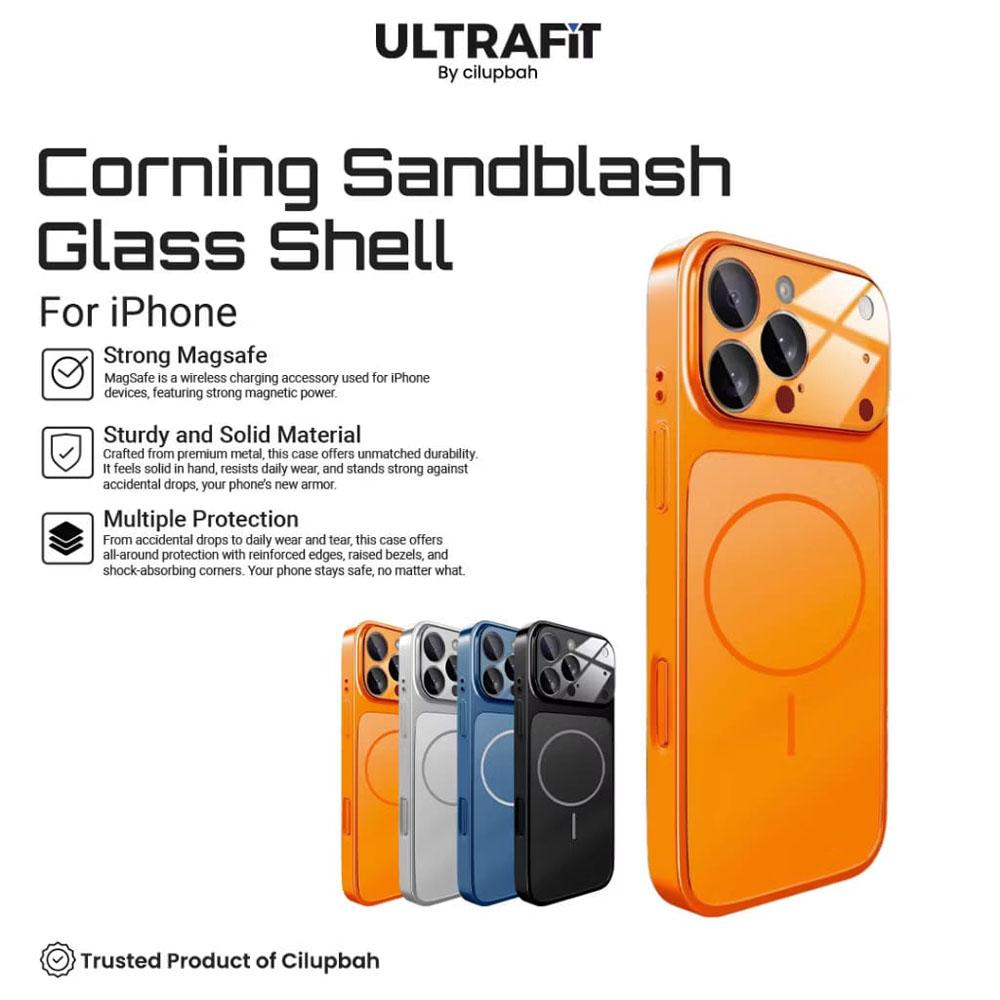 [Case Berubah Menjadi 17 ProMax]  MagGlass Magnetic Case Untuk Iphone Case Compatible Iphone 11 12 13 14 15 16 17 Pro Plus Max [Hanya Case Pelindung Belakang Handphone]