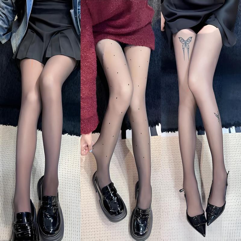  Quần Tất nữ hàng QC màu đen nâu tây lót mỏng 80g che khuyết điểm chân chất dai bền chống rách 