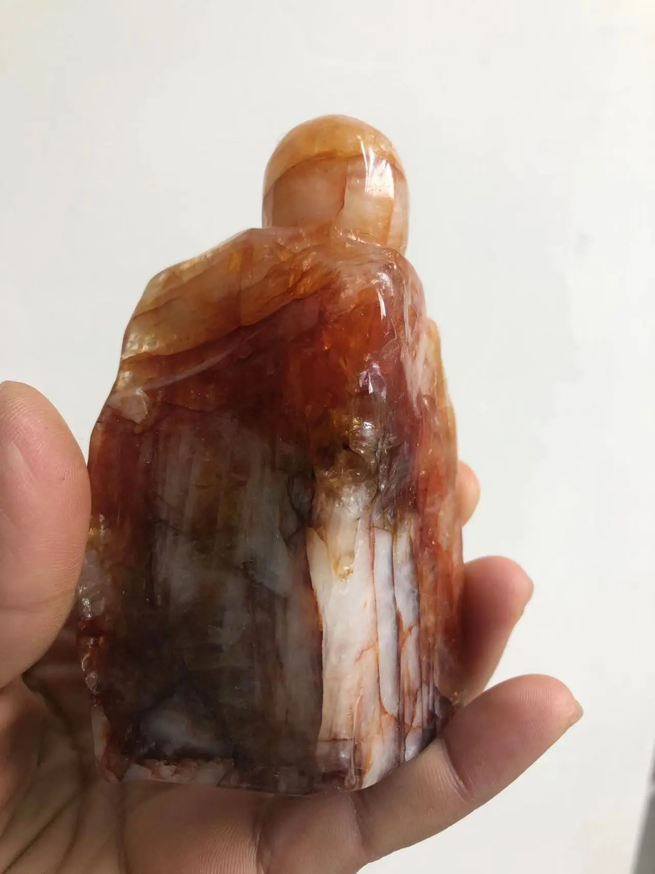 Crystal octopus fire quartz carving