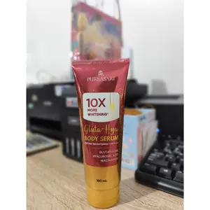 Purbasari Body Serum Gluta Hya 180ml 10X Lebih Mencerahkan ~ Formula Pencerahan Instan ~ Perlindungan UV Ganda ~ BPOM