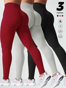 Conjunto de pantalones de yoga de cintura alta con realce de glúteos para mujer, ropa deportiva suave y transpirable, ideal para fitness y uso diario, apto para todas las estaciones