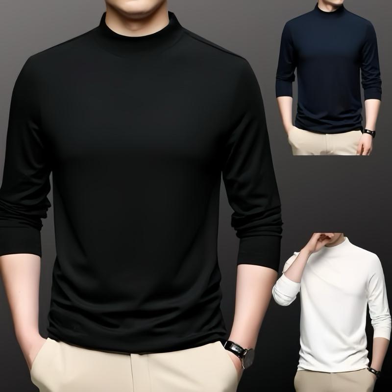  Nanjiren  Hàng Loại 1  COMBO 2,3 Áo Giữ Nhiệt Nam Lót Nỉ Cổ Cao 3 Phân Mềm Mại Ấm Áp Size M-2XL Chất Liệu Nỉ Mềm Mại Giữ Ấm Hiệu Quả Phù Hợp Hoạt Động Ngoài Trời Mùa Lạnh 