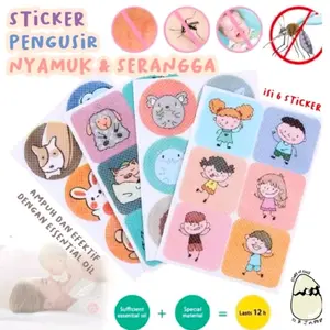 {1 Pack isi 36 Pcs}Stiker Pengusir Anti Nyamuk aman untuk Baby dan Anak Mosquito Sticker Repellent Patch