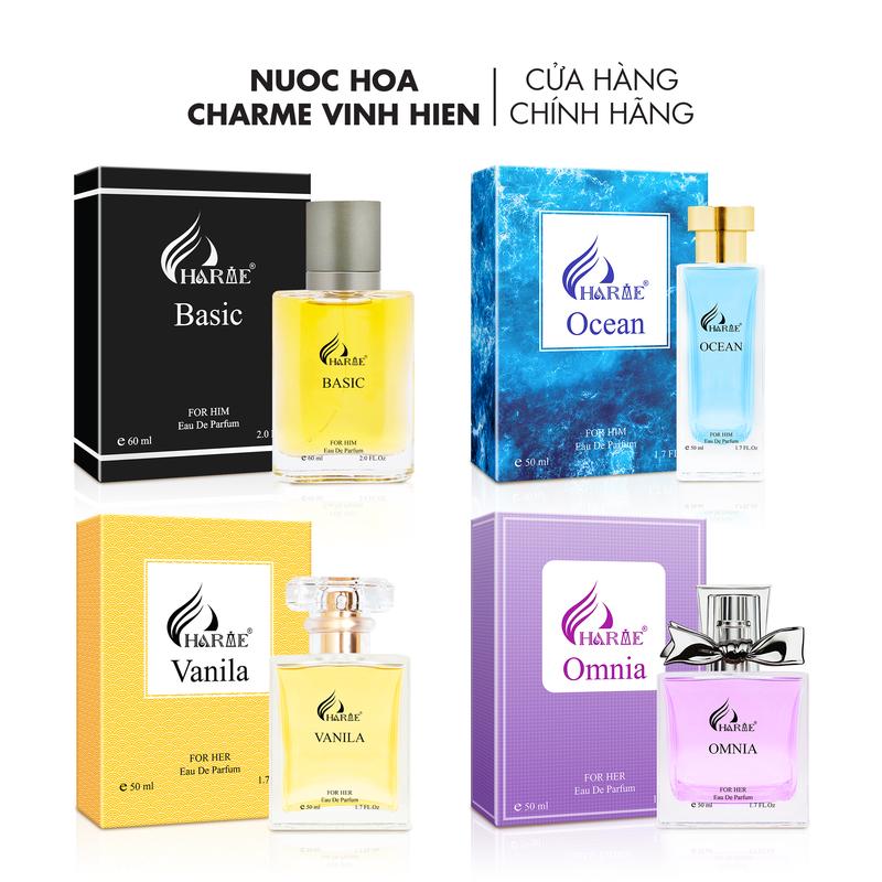 Nước Hoa Charme OMNIA 50ml và OCEAN 50ml và BASIC 60ml và VANILA 50ml - Cosmetic Women - H R V E