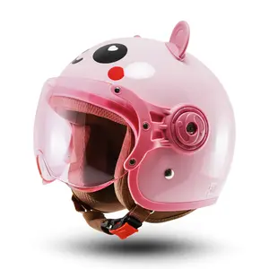 Helm Anak Terbaru Lunar Kids Terbaru Karakter Kartun Motif Lucu Kaca Pilot Pakai Kuping Panda SNI Motorcycle
