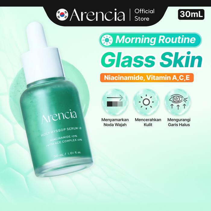 Gambar 【BPOM】[ARENCIA Official] Holy Hyssop Serum 12 30ml | Niacinamide & Hyssop | Brightening & Hydrating Serum for Dark Spots & Acne Scars | Bekas Jerawat Kusam dari Arencia ID Kota Administrasi Jakarta Utara Tokopedia
