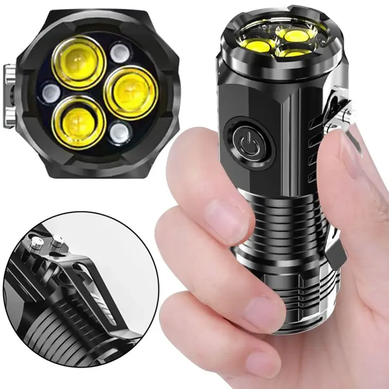 LED Senter Super Terang XHP100 10000 Lumens Jarak Jauh Waterproof High Power Flashlight 3