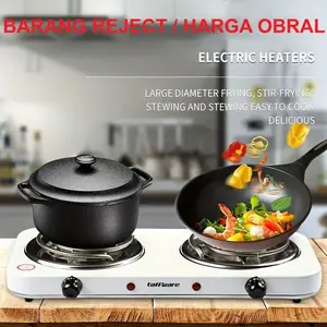 COD Taffware Kompor Listrik 2 Tungku Portable 2000W (BARANG OBRAL) - WY-05C TERMURAH