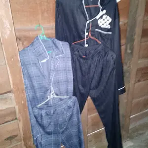 baju tidur piyama cowok bahan kaos katun Celana Panjang lengan panjang Pria