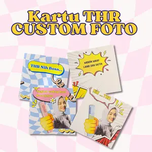 Amplop Lebaran Custom Foto Model Kartu Dua Sisi Hadiah THR Idul Fitri