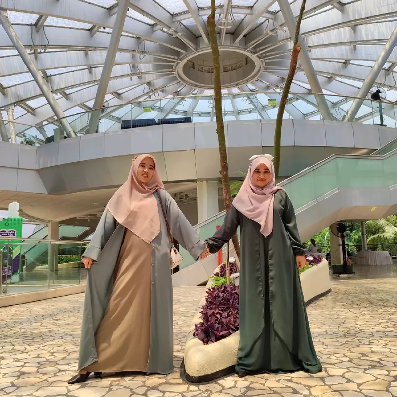 Abaya Arab Polos Gamis Simple Dress Delia Premium Free Hijab Paris Jadul dan Bross Magnet Muslim Wanita Syari Mewah 3