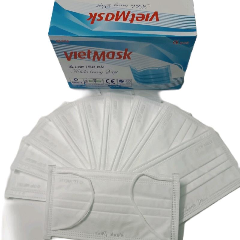 Combo 6 Hộp 300cái Khẩu trang 4 lớp kháng khuẩn VietMask - Phụ kiện y tế
