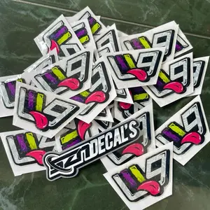 Sticker emblem Logo W9 resin lentur