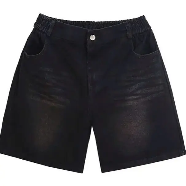 ( Bigsize 45-120kg)  Combo 2 Quần short Jean nam, quần short bò cạp khuy lưng chun vải jean mềm 8
