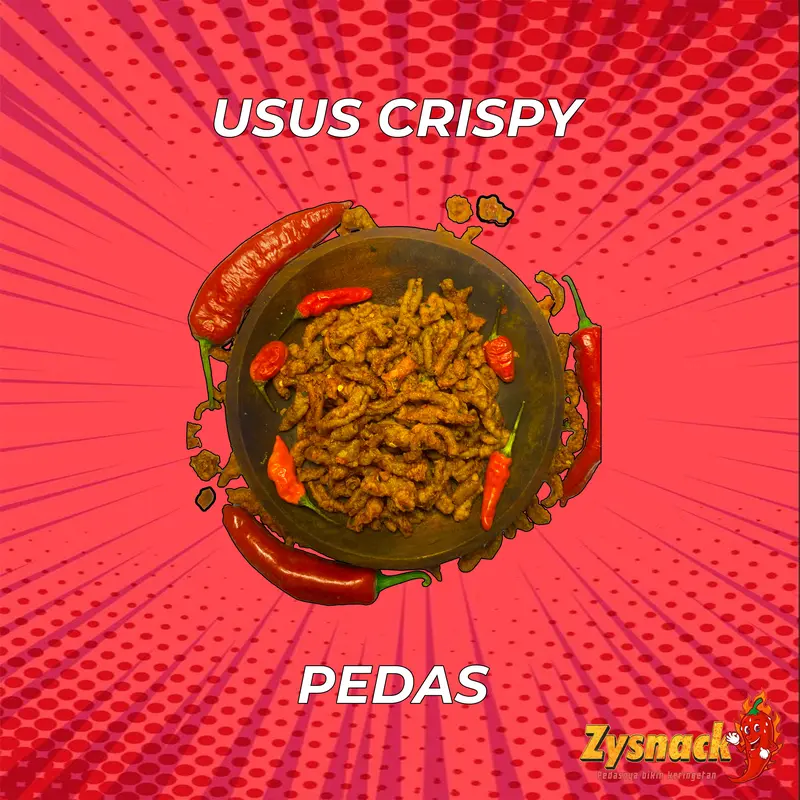 TERLARIS NO.1 | PROMO BELI 1 DAPAT 3 USUS CRISPY 50 GRAM CEMILAN Pedas Gurih Daun Jeruk by Zysnack Bumbu Melimpah 5