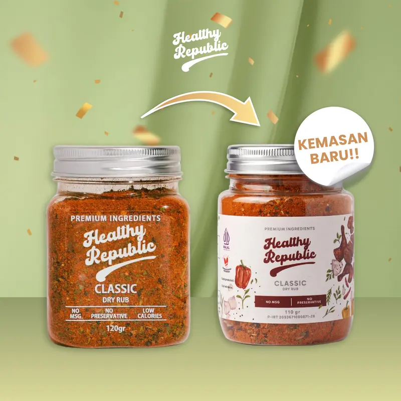 Healthy Republic Bumbu Marinasi Dry Rub 110 Gram Serba Guna HALAL [ RENDANG ] 1
