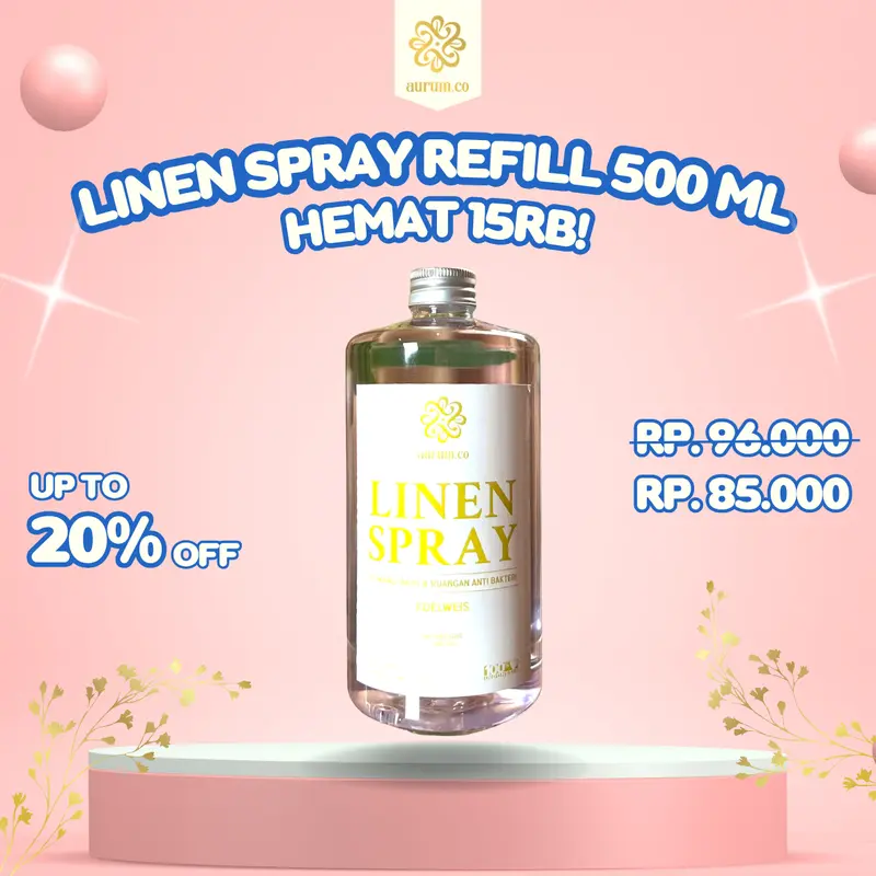 Linen & Bed Spray Refill 500ml By Aurum 0