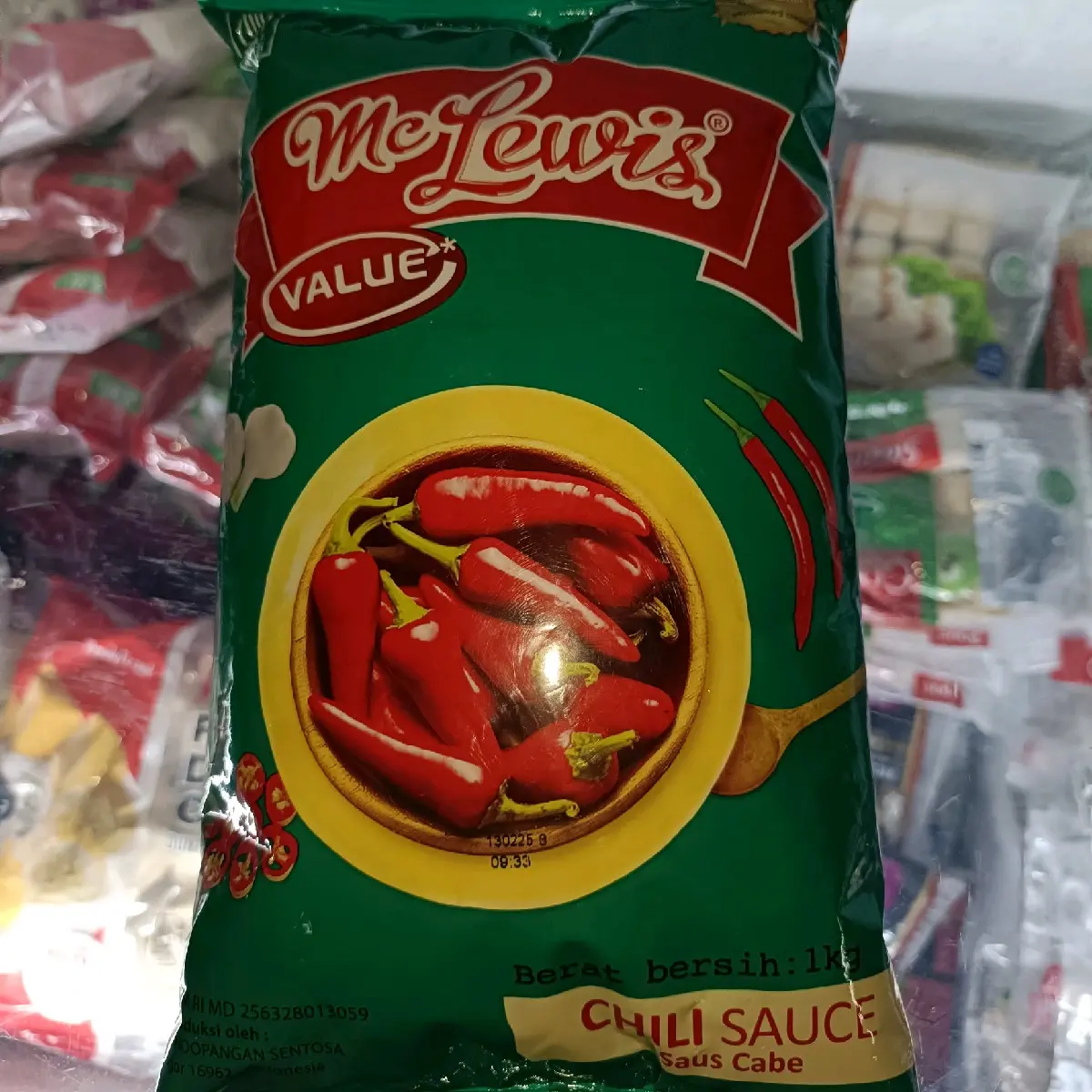 Mc lewis value saus cabe 1kg  Bahan Sambal