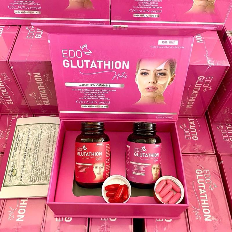 TẶNG 3 VĨ VITAMIN C Viên Uống GLUTATHIONE VITAMIN E 1 Hộp 2 Lọ 60 Viên Ngày Đêm- Hổ trợ chăm sóc sắc đẹp mờ thâm sạm ,nám ,tàn nhang