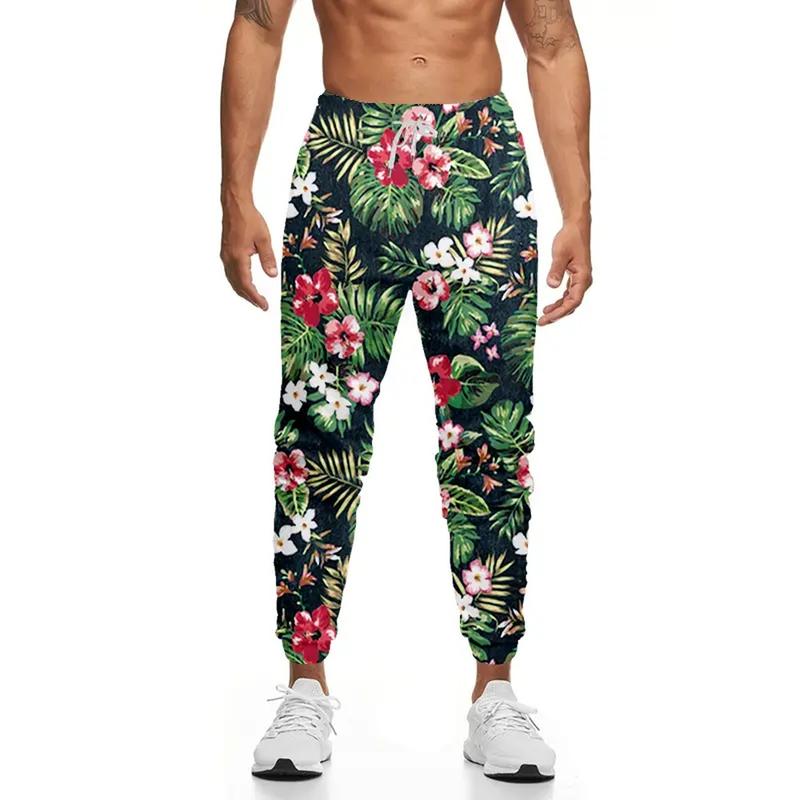 Quần jogger họa tiết nhiệt đới dành cho nam, quần mặc thường ngày hiện đại cho…