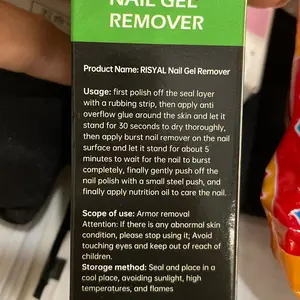 RISYAL Gel Penghilang Cat Kuku 1-3 Menit / Gel Kuku Magic Remover Penghapus Kutek Gel for Nail Art 15ml