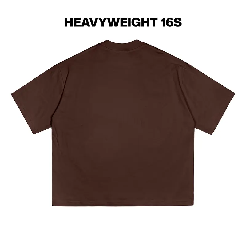 HLPD Weirdworld 16S Heavyweight Boxy Tee - Basic Polos Dark Brown 1