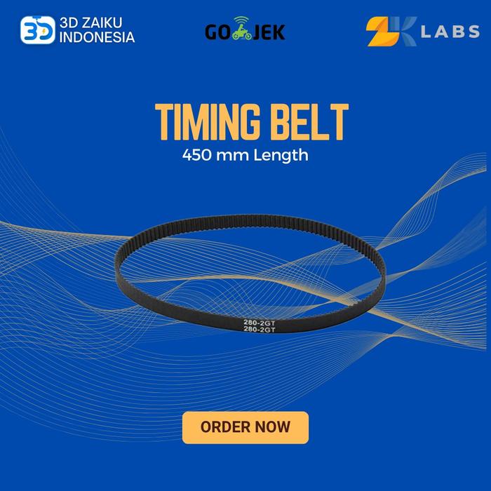 Gambar ZKLabs Closed Loop Timing Belt GT2 6mm Wide 450 mm Long dari 3D Zaiku Indonesia Kota Administrasi Jakarta Barat Tokopedia