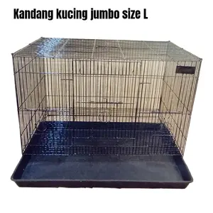 Kandang besi Umbaran size L jumbo murah sistem lipat