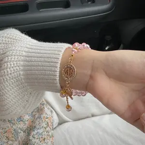 Gelang Kristal Simple Cantik 33 Butir dengan Lafadz Bulat Diamond Premium | Free Box