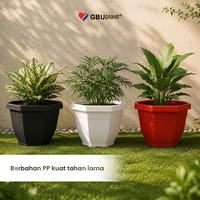 Gambar GBUplast Jardin Victoria Pot Tanaman Tahan Cuaca Awet 25 - 35 Cm Flower Pot Pot Bunga JV - Putih, ø 35cm x 23cm dari GBUplast Houseware Kota Tangerang 2 Tokopedia