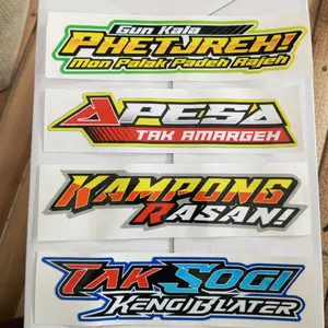 Sticker printing kata kata Madura dapat 4 pcs
