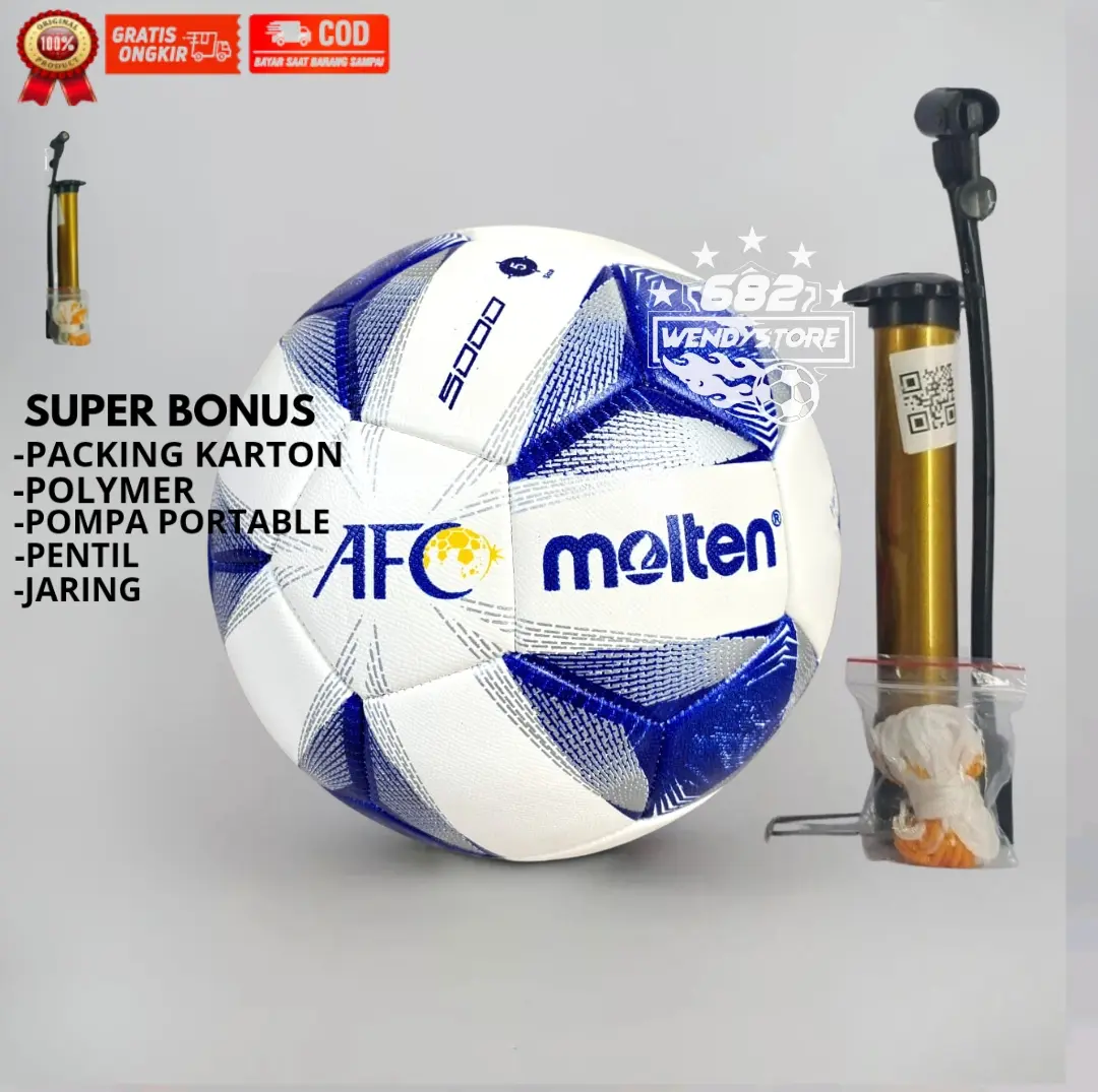 Bola sepak AFC MOLTEN VANTAGGIO 5000 size 5 bola sepak dewasa