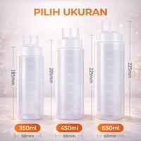 Gambar Botol Saus 3 Lubang Anti Bocor Squeeze Bottle Food Grade Putih 350ml 450ml 650ml Multifungsi untuk Saus Mayones Kecap Minyak - 350ML dari YILIN OFFICE STORE Kab. Tangerang 2 Tokopedia