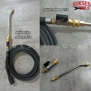 Keran + Stik Nozzle Quick Release Cuci AC Kolong Mobil Sto Keran Selang Mesin Steam Jet Cleaner Quick Release Nepel 1/4