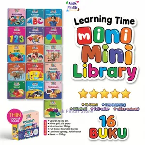 (ISI 16 buku)   Learning Time Mini Library - Ziyadbooks - Anak Pintar Store Perpustakaan mini anak